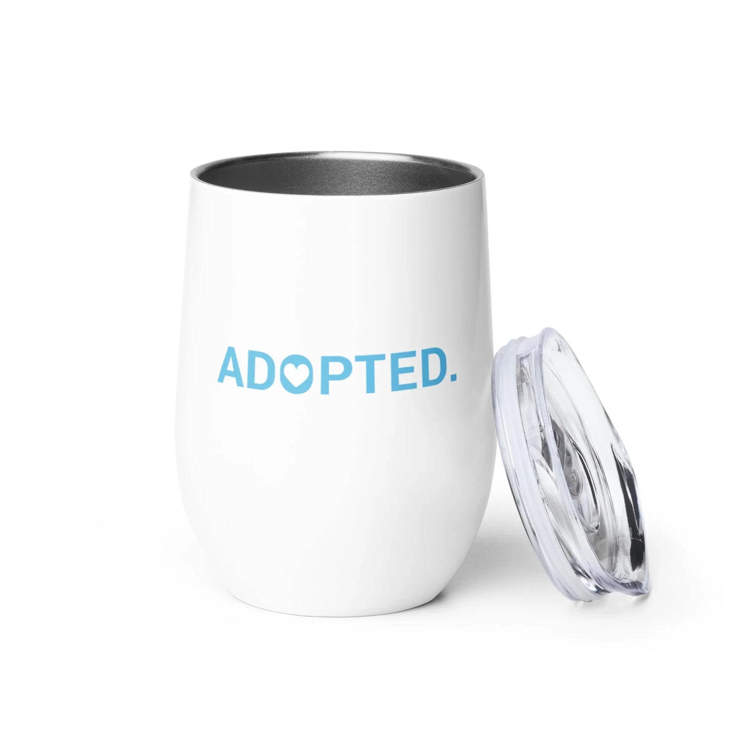 Adopted (heart shape) - Wine tumbler - Adoption Stuff Store
