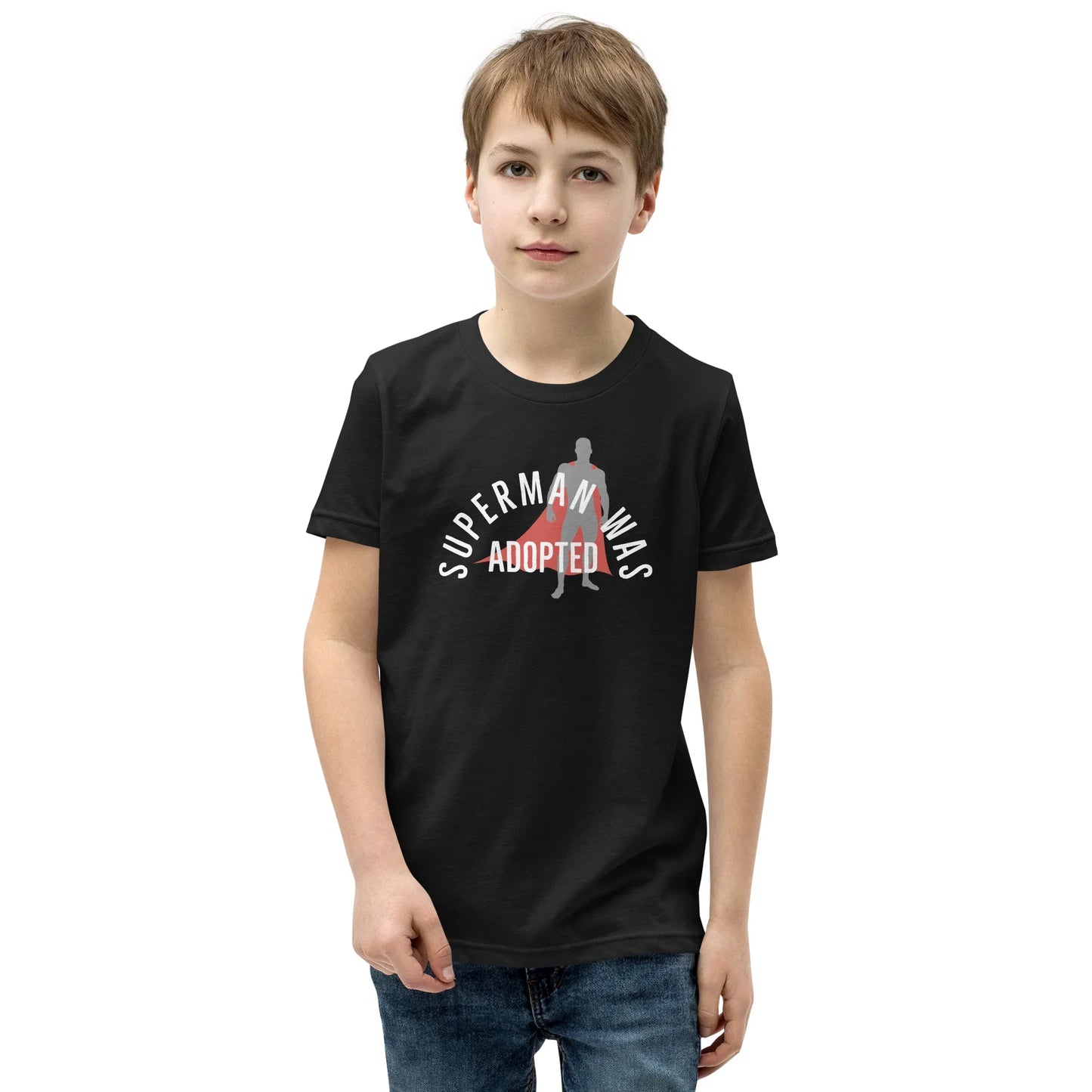 Superman was Adopted - Youth Short Sleeve T-Shirt - Adoption Stuff Store