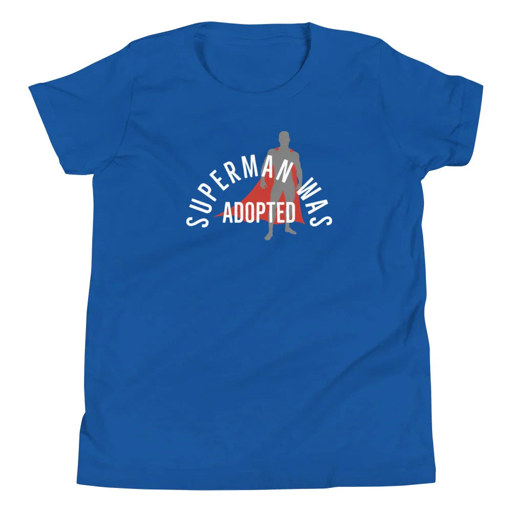 Superman was Adopted - Youth Short Sleeve T-Shirt - Adoption Stuff Store