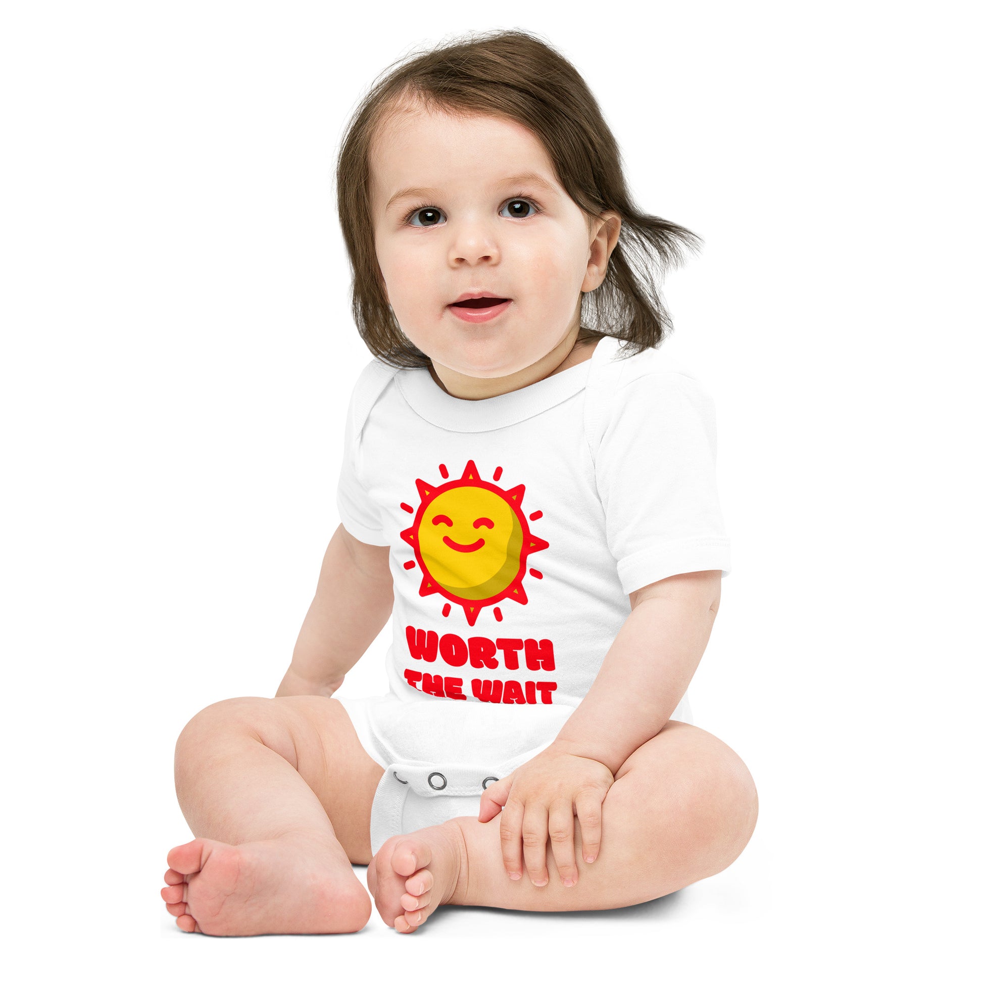 Worth the wait - adorable baby one piece to celebrate adoption - Adoption Stuff Store - adoption and foster care themed baby gifts