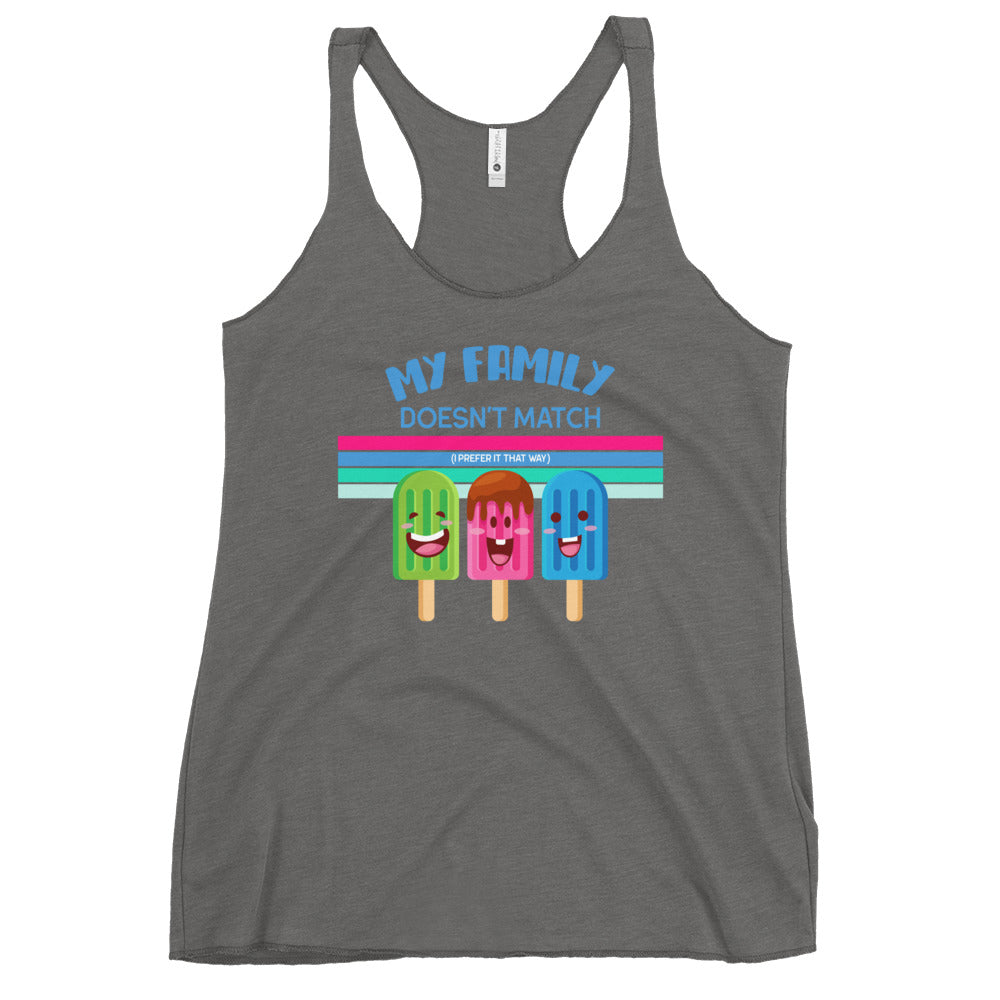 My Family Doesn't Match - I prefer it that way - Funny and Inclusive tank for adults or kids - Adoption Stuff Store - adoption and foster care themed gifts and items