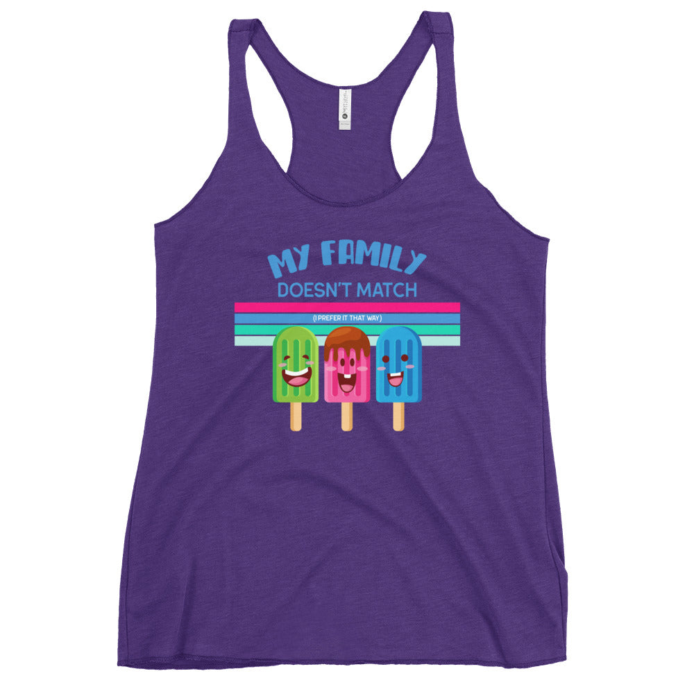 My Family Doesn't Match - I prefer it that way - Funny and Inclusive tank for adults or kids - Adoption Stuff Store - adoption and foster care themed gifts and items