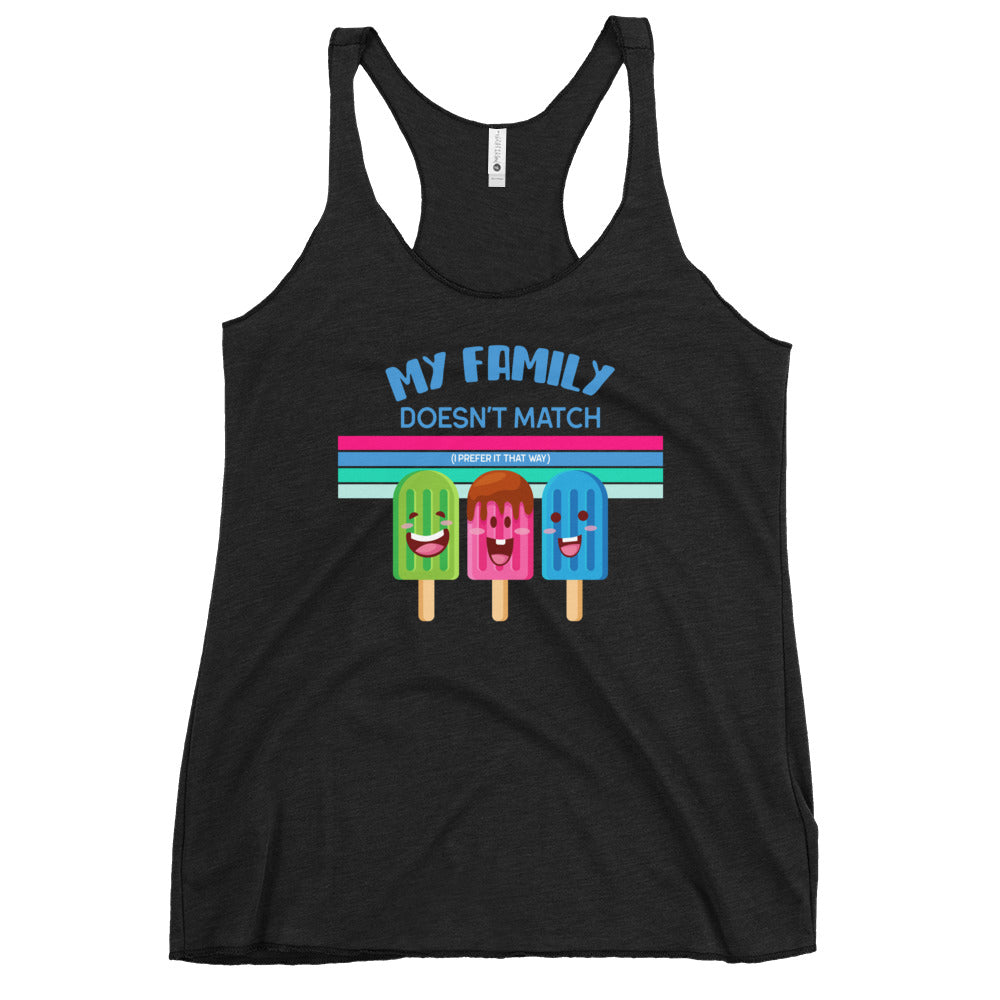 My Family Doesn't Match - I prefer it that way - Funny and Inclusive tank for adults or kids - Adoption Stuff Store - adoption and foster care themed gifts and items