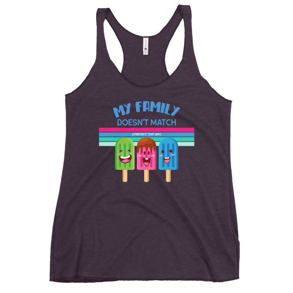 My Family Doesn't Match - I prefer it that way - Funny and Inclusive tank for adults or kids - Adoption Stuff Store - adoption and foster care themed gifts and items