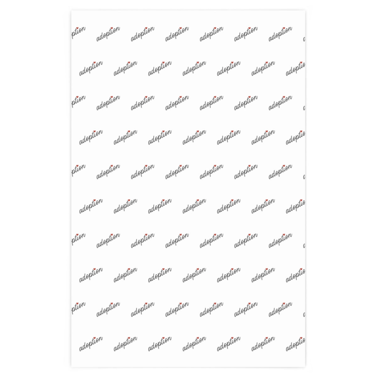 Adoption (heart) - cute wrapping paper - Adoption Stuff Store, 24" × 36", wrapping paper