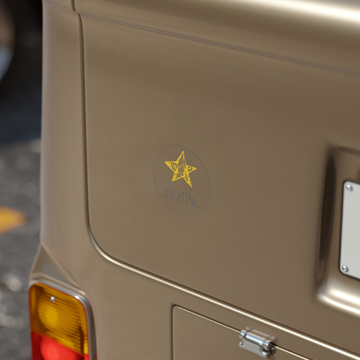Sticker - I Get a GOLD STAR for ADOPTING - Transparent Outdoor Sticker - Adoption Stuff Store, , Sticker