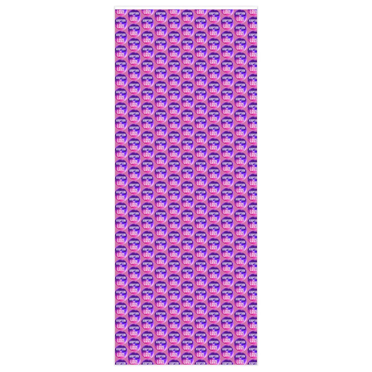 Adoption is Love - cute pink wrapping paper - Adoption Stuff Store