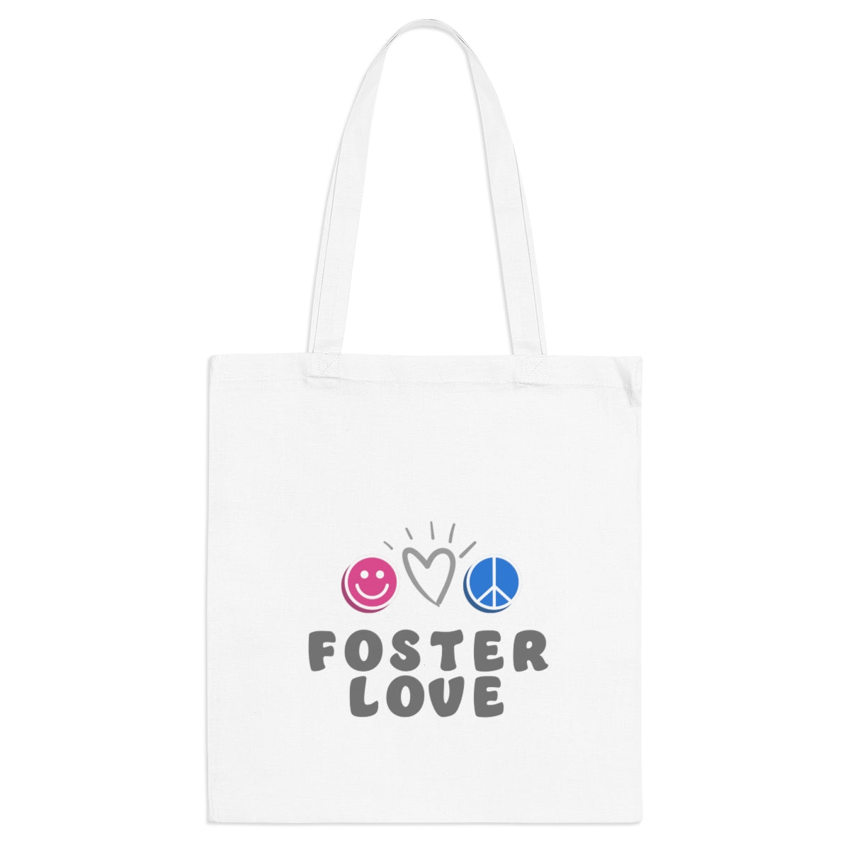 Black Foster Love Shopping Tote Bag