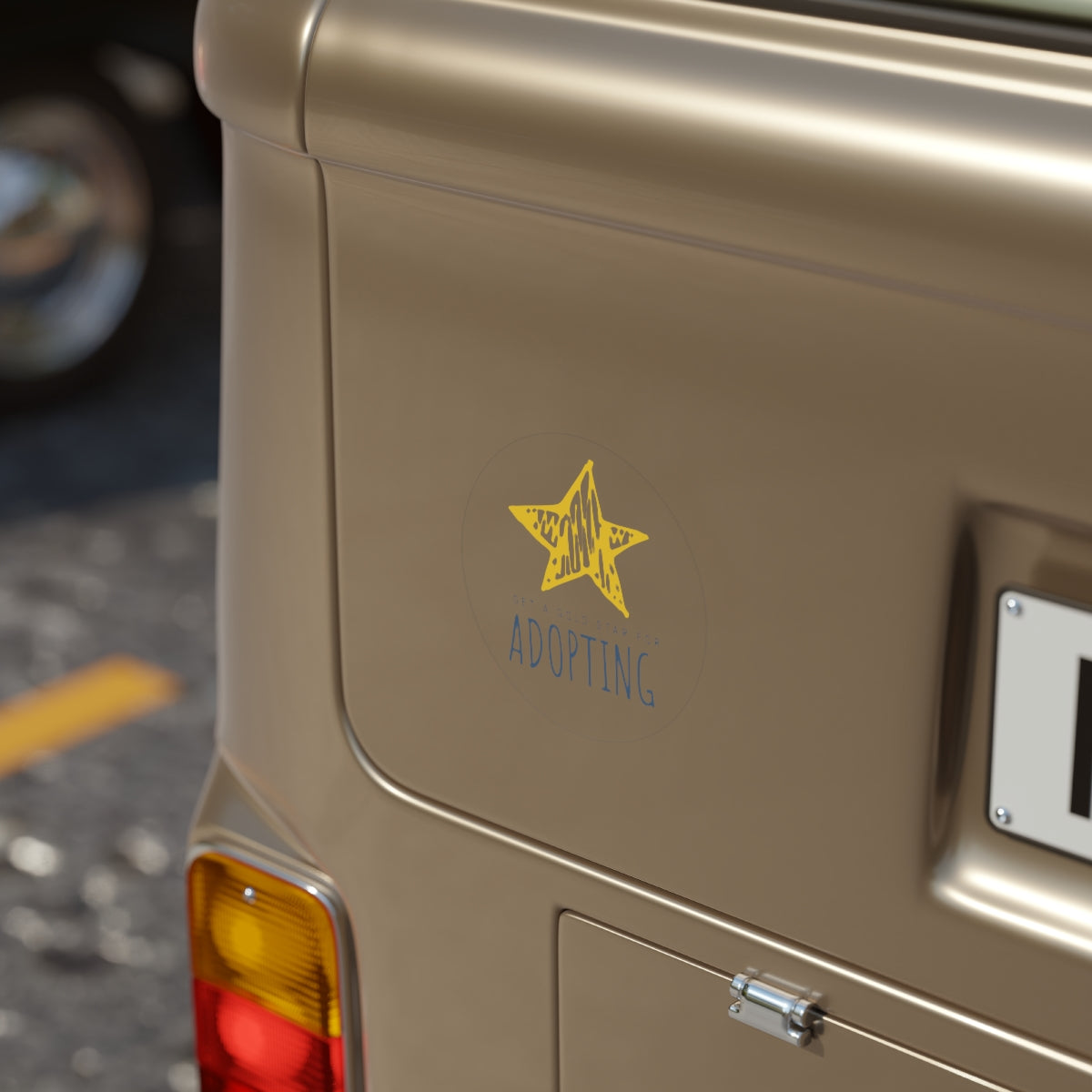 Sticker - I Get a GOLD STAR for ADOPTING - Transparent Outdoor Sticker - Adoption Stuff Store, , Sticker