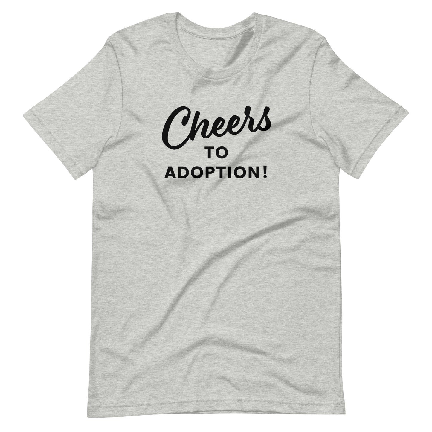 Cheers to Adoption - Unisex t-shirt - Adoption Stuff Store, Athletic Heather, T-shirt for adoption and foster care support